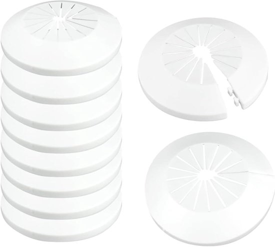 Rosetten Für Heizrohre, Weiß – 10 Stück – Durchmesser 10–25 Mm