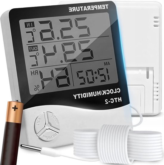 Digitales Thermo-hygrometer Für Den Innen Und Außenbereich Präzises Raumthermometer Zur Klimatisierung Von Innenräumen Hygrometer Mit Sonde Zur