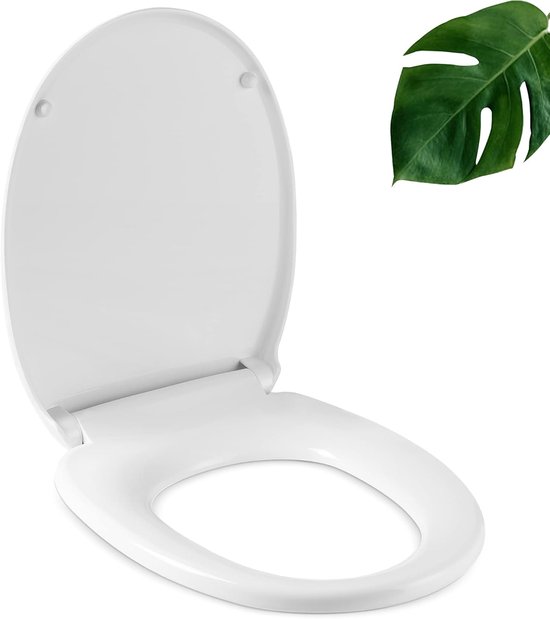 Wc-sitz – Mit Absenkautomatik, Antibakteriell, Weiß, Komfortabel