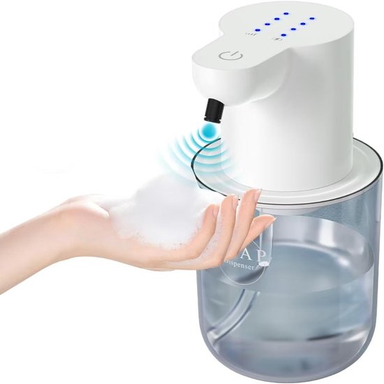 Automatischer Seifenspender 400 Ml Schaumseifenspender Mit Sensor 4 Stufen Spritzwassergeschützt Ipx5 Wiederaufladbar Für Bad Und Küche Weiß