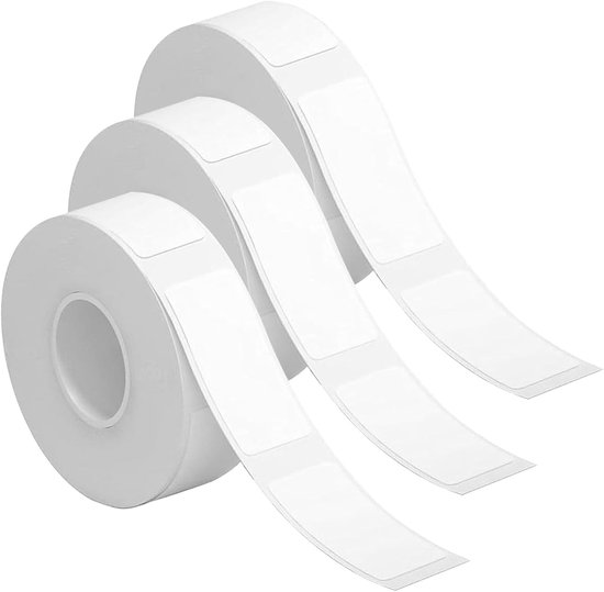 Allecto Plus – 3 Rollen Etikettenband (12 X 40 Mm) Für Zuhause, Büro Und Schule – Weißes, Wasserfestes Thermopapier