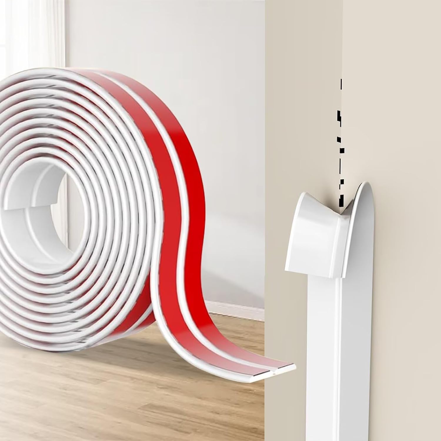 Selbstklebender Eckenschutz, Verdickte, Flexible L-förmige Sockelleiste, Geeignet Für Wände, Türen, Küchen Und Fenster (weiß, 2 Cm X 3 M).