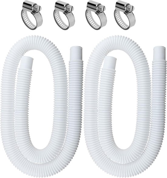Schwimmbadschlauch – 32 Mm, 2 Stück, 1,5 M, Ersatzschlauch, Geeignet Für Schwimmbadpumpe Und Filter (weiß)