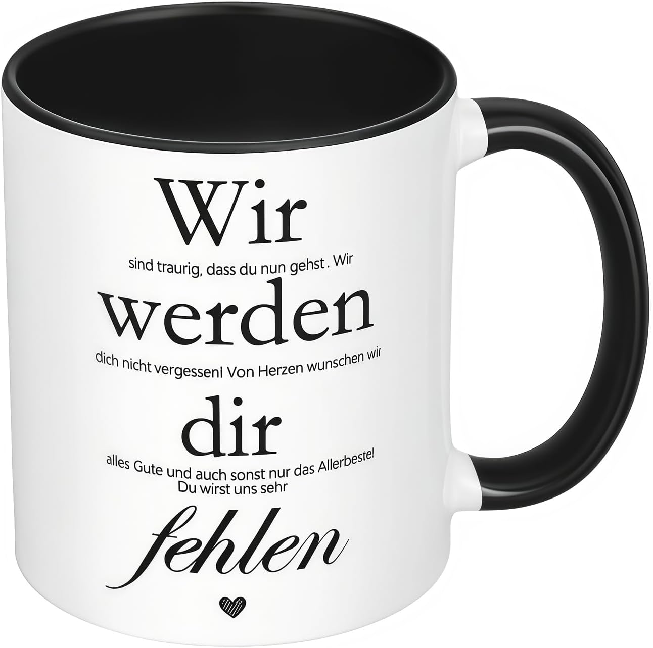 Abschiedsbecher Für Kollegen – Humorvoller, Beidseitig Bedruckter Becher Mit Löffel – Abschiedsgeschenk Für Männliche Oder Weibliche Kollegen – Hochwertiger Keramikbecher, Spülmaschinenfest