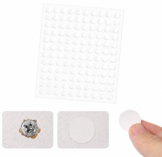 162 Weiße Schraubenabdeckungen Pvc-lochabdeckungen Selbstklebende Schraubenabdeckungen Lochabdeckungen Für Wände Schraubenlochaufkleber Für Möbel Holz