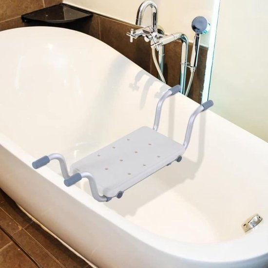 Badewannensitz – Verstellbar, Aluminium, Hdpe, Weiß, 73–83 × 22 × 18 Cm