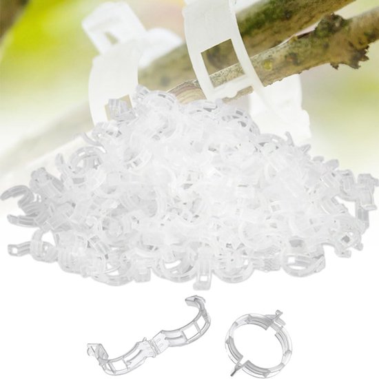 Pflanzenclips Zur Unterstützung Von Gartenpflanzen Pflanzenstützclips Sichere Kunststoffclips Für Pflanzen Tomatenbinder Für Gemüse Tomaten 300 Weiß