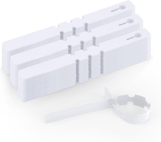 300 Pflanzenetiketten Für Obstbäume, 2 X 21 Cm, Zum Aufhängen, Für Den Gemüsegarten, Für Den Außenbereich, Kunststoff – Weiß