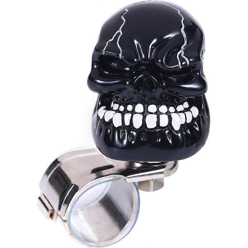 Drehbarer Lenkradknauf In Totenkopfform, Universell Einsetzbar Für Die Meisten Fahrzeuge: Autos, Lastwagen, Traktoren, Rasenmäher, Golfwagen.