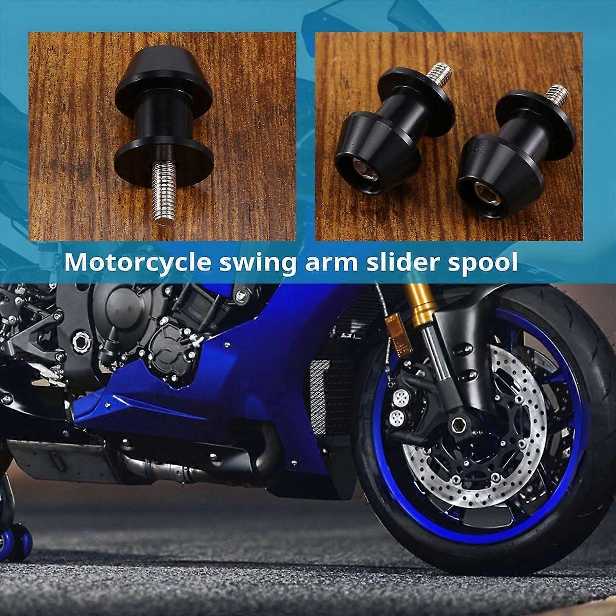 2 Stück Cnc-gefräste, Verschiebbare Motorrad-spulenhalterungen Mit Schrauben (schwarz)