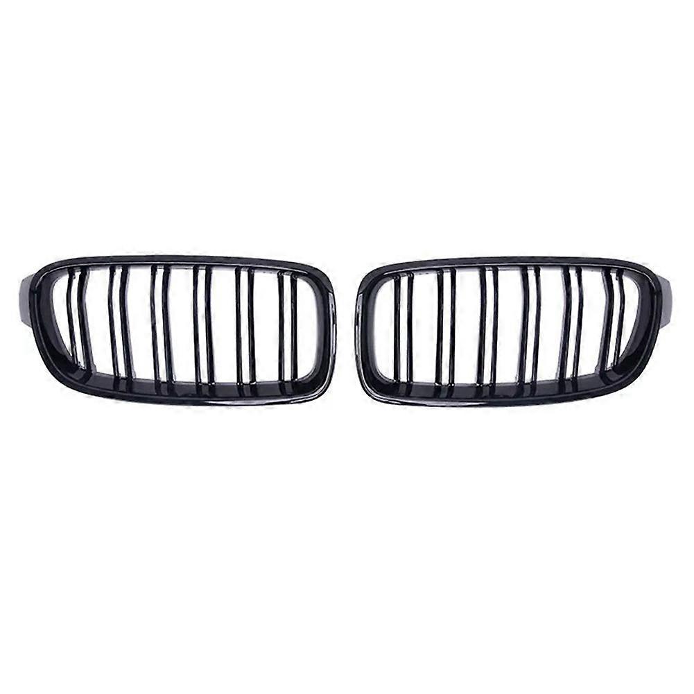 Frontgrill In Hochglanzschwarz Für Bmw 3er F30 F31 F35 2012-2018, Verbesserte Doppelstegversion, Mittelgrill.