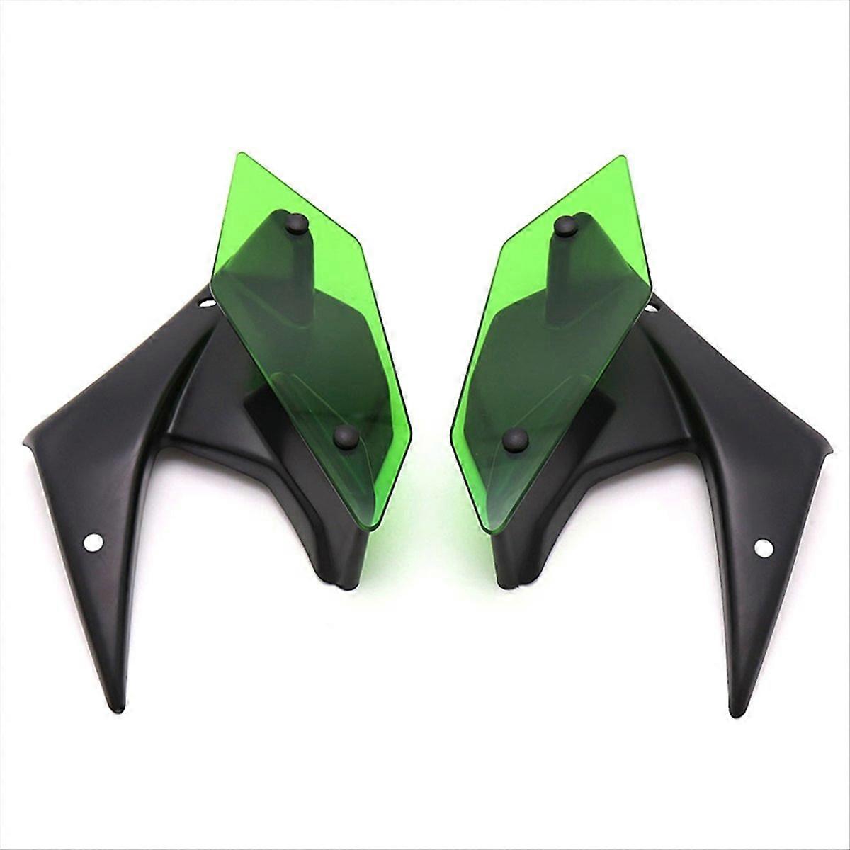 Seitliche Aerodynamische Ladeflächenspoiler Für Kawasaki Z900 Motorrad, Grün Und Schwarz.