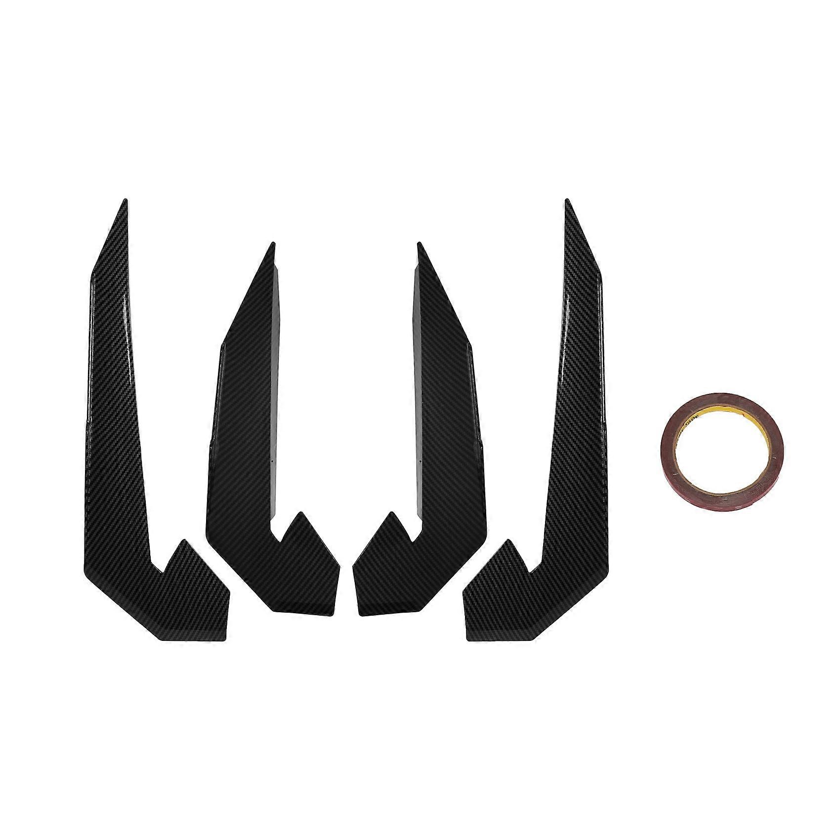 4-teiliger Frontspoiler-lippensplitter Mit Langen Luftleitlamellen Für Honda Civic 10th Type-r 2019-2021, B