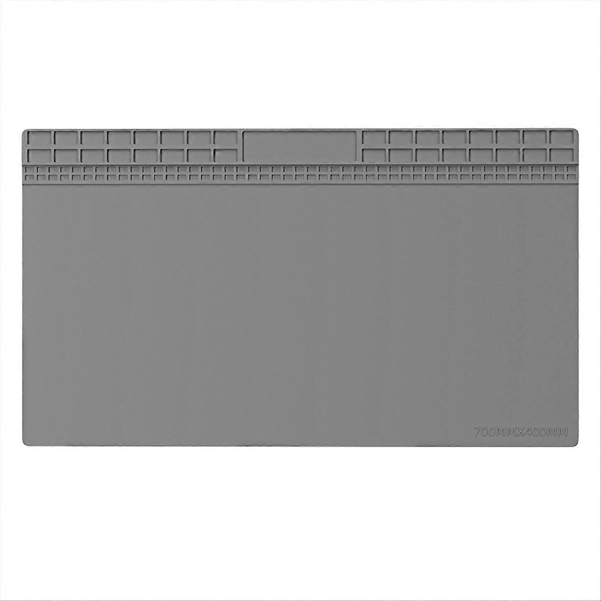 Extragroße 700x400 Mm Reine Silikon-reparatur- Und Isoliermatte, Grau.