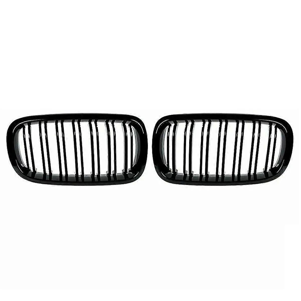 Nierenförmiger Rennsport-frontgrill Für F15 F16 X5 X6 F85 F86 2014-2018, Glänzend Schwarz, Doppellamelle.