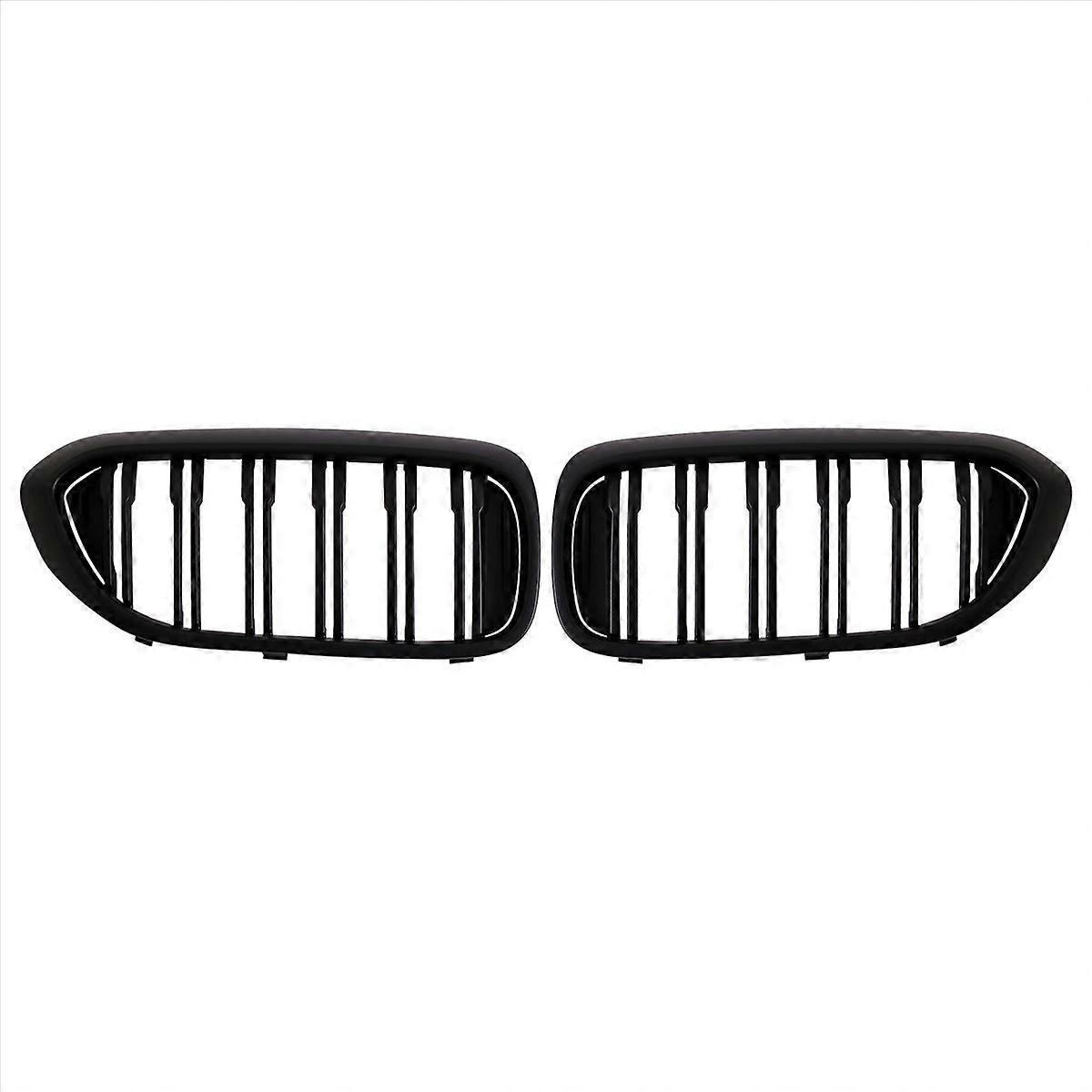 Frontstoßstangengrills Im Doppellinien-stil, Renngrills Für 5er G30/g31/g38 530i 540i 550i, Doppelt Mattschwarze Ausführung.