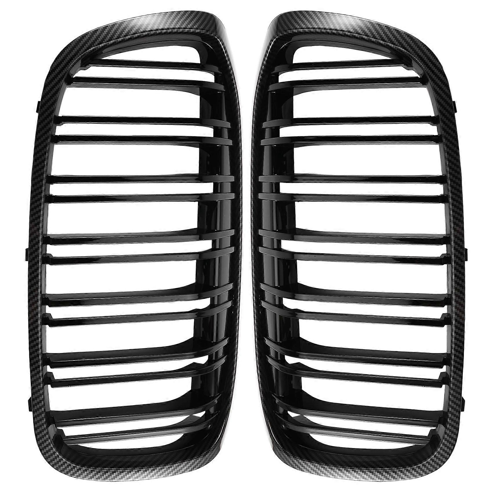 Frontgrill In Carbonfaser-optik (2 Stück) Für Bmw 2er F45 F46 2018-2021