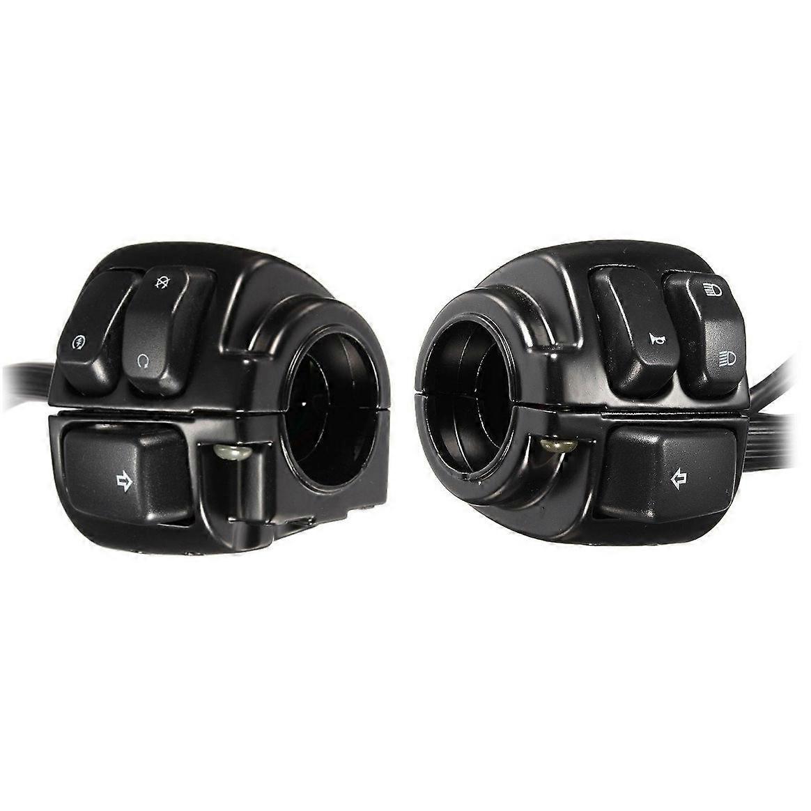 1 Paar Lenkerlichtschalter (25 Mm) Mit Kabelbaum Für Harley-davidson