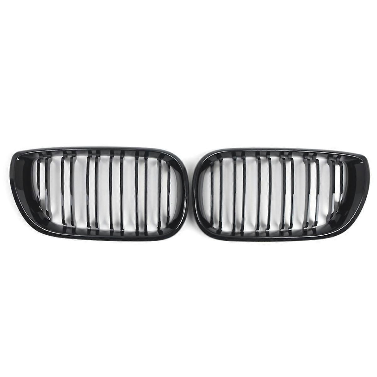 Frontgrill Mit Doppelsteg In Hochglanzschwarz Für Bmw 3er E46 4-türer (2002–2005) 51132158542 51132158543