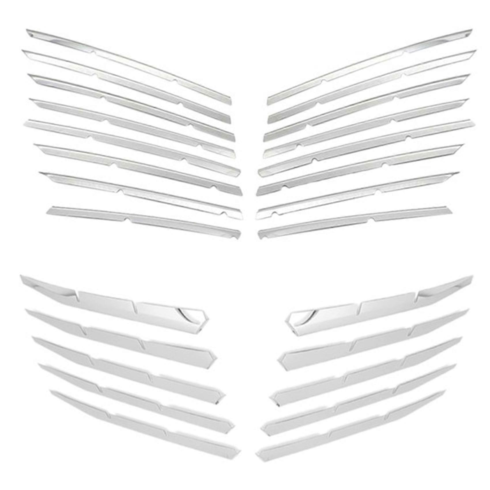 26-teiliges Set Aus Unterer Frontgrillabdeckung Und Nebelscheinwerferblenden Für Peugeot 3008 Gt 2017-2020 Und 5008 Gt 2017-2020