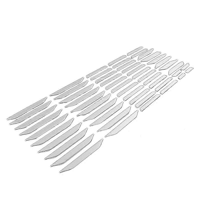 54 Stück 3d-klebe-zierleisten Aus Edelstahl Für Den Frontgrill (modelle 2019-2021)