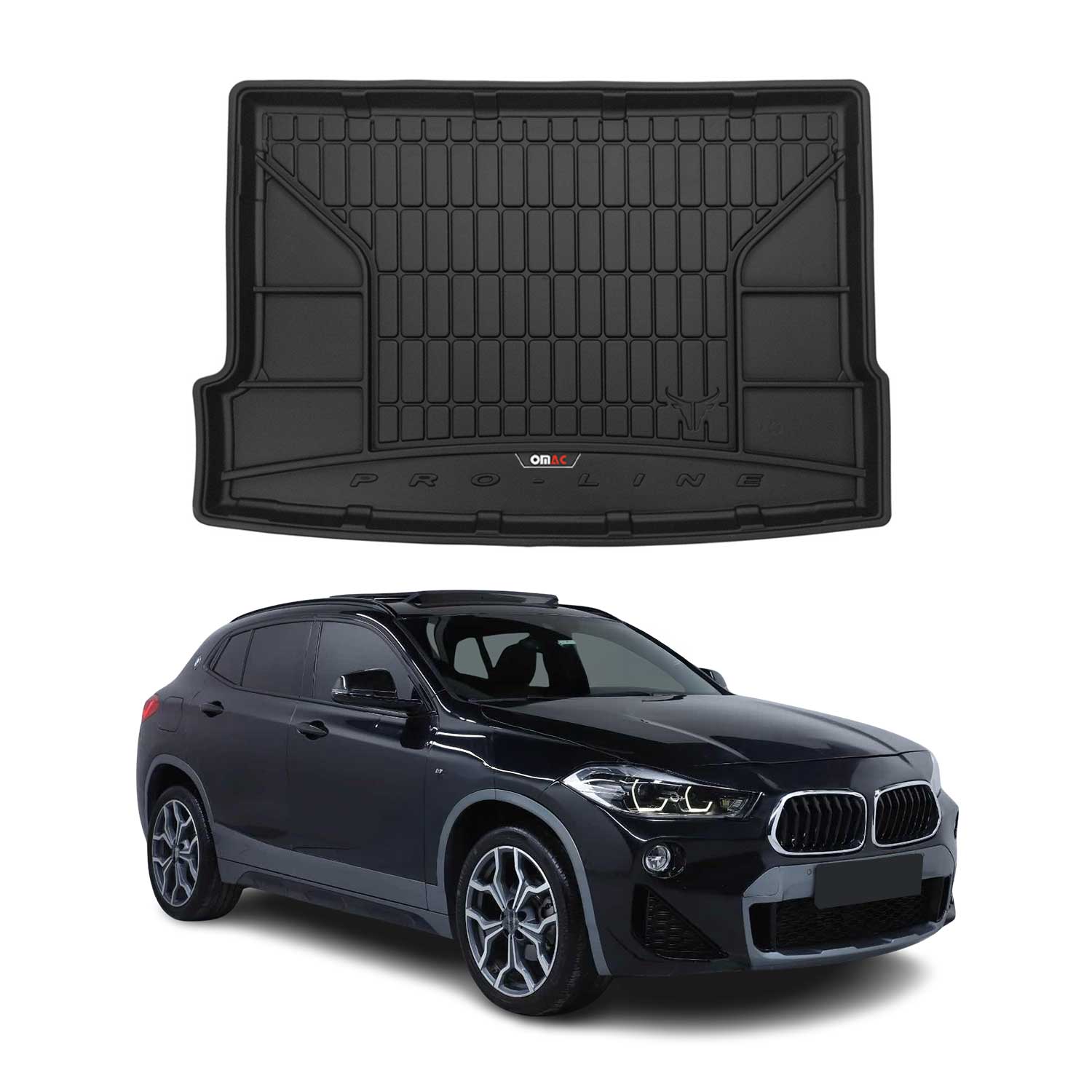 Omac Gummi Kofferraumwanne Für Bmw X2 F39 2018-2023 Obere Tpe Laderaumwanne