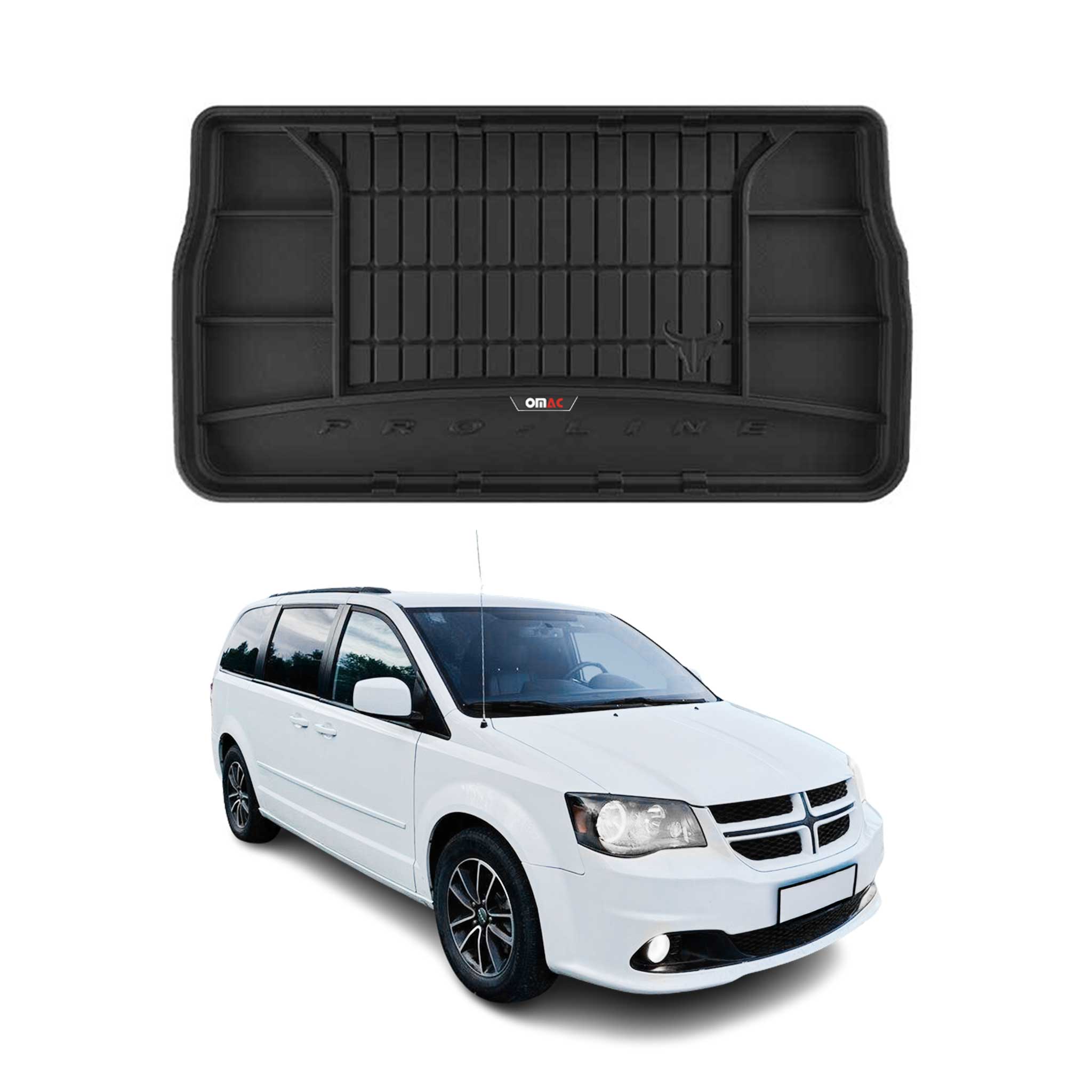 Omac Gummi Kofferraumwanne Für Dodge Grand Caravan / Grand Voyager 2008-2020 Tpe