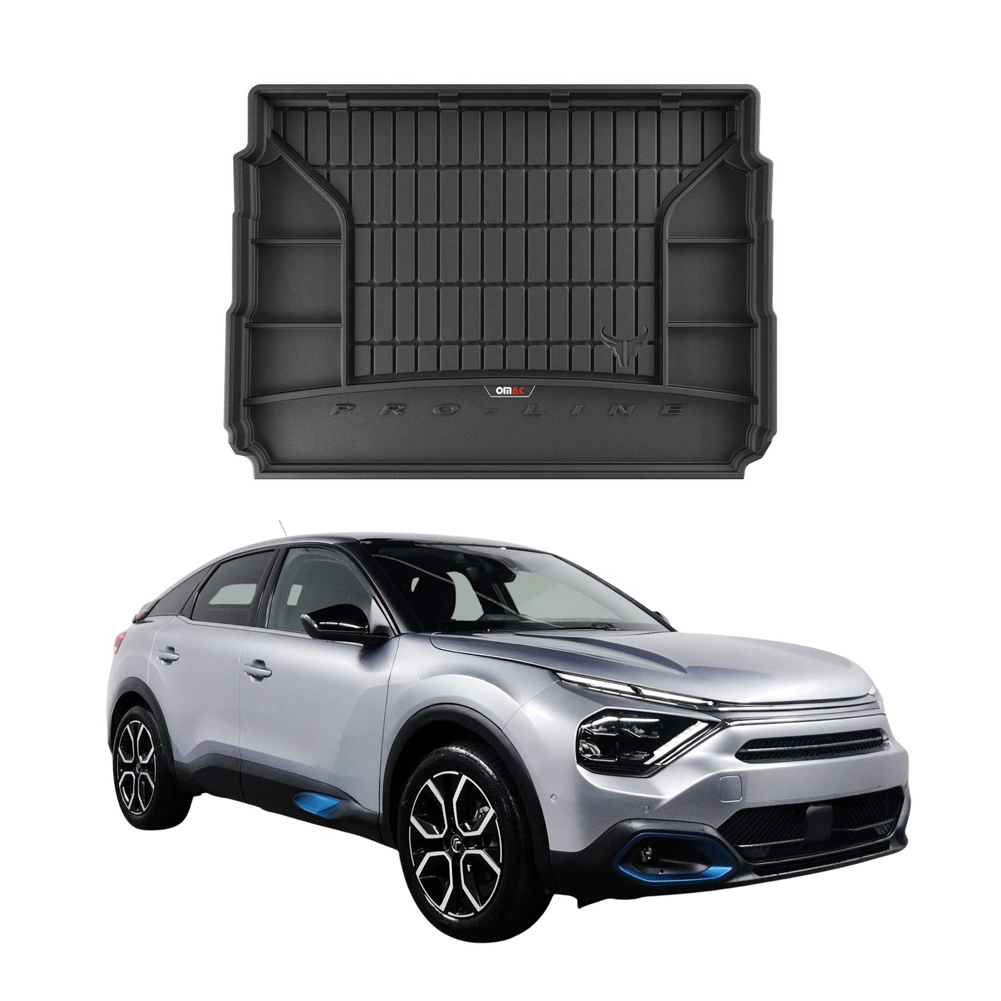 Omac Gummi Kofferraumwanne Für Citroen E-c4 2022-2026 Tpe Laderaumwanne Schwarz