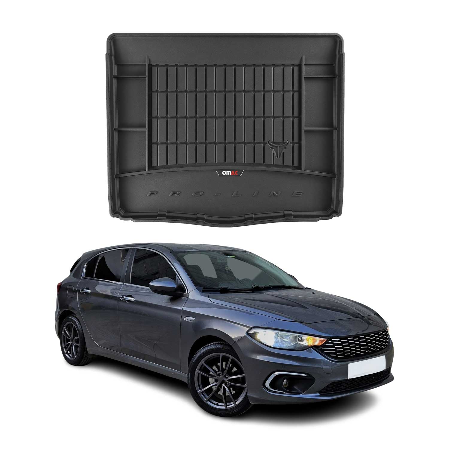 Omac Gummi Kofferraumwanne Für Fiat Tipo Schrägheck 2015-2026 Tpe Laderaumwanne