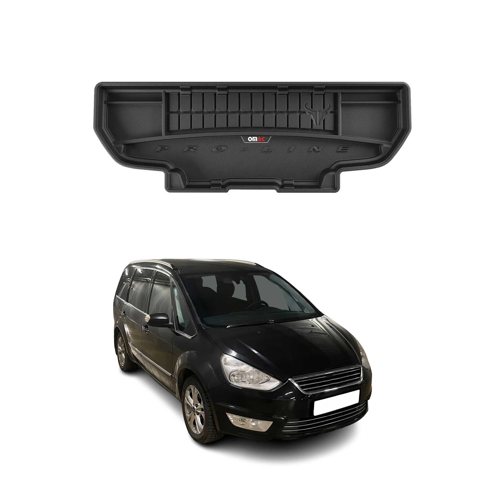Omac Gummi Kofferraumwanne Für Ford Galaxy 2006-2015 Tpe Laderaumwanne Schwarz