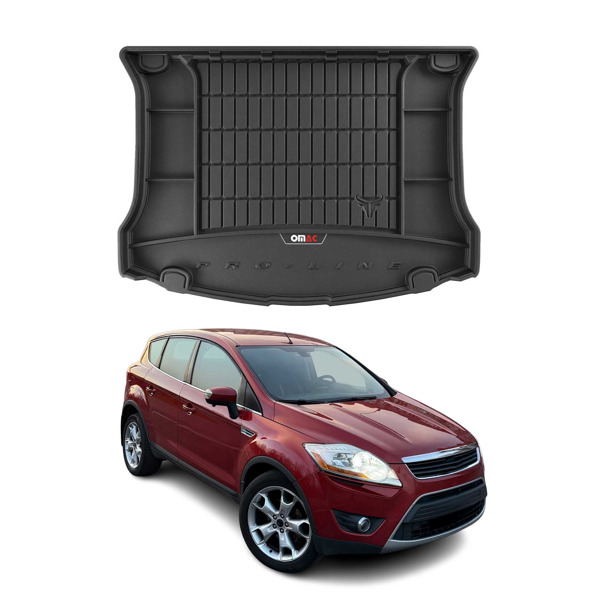 Omac Gummi Kofferraumwanne Für Ford Kuga I 2008-2012 Tpe Laderaumwanne Schwarz