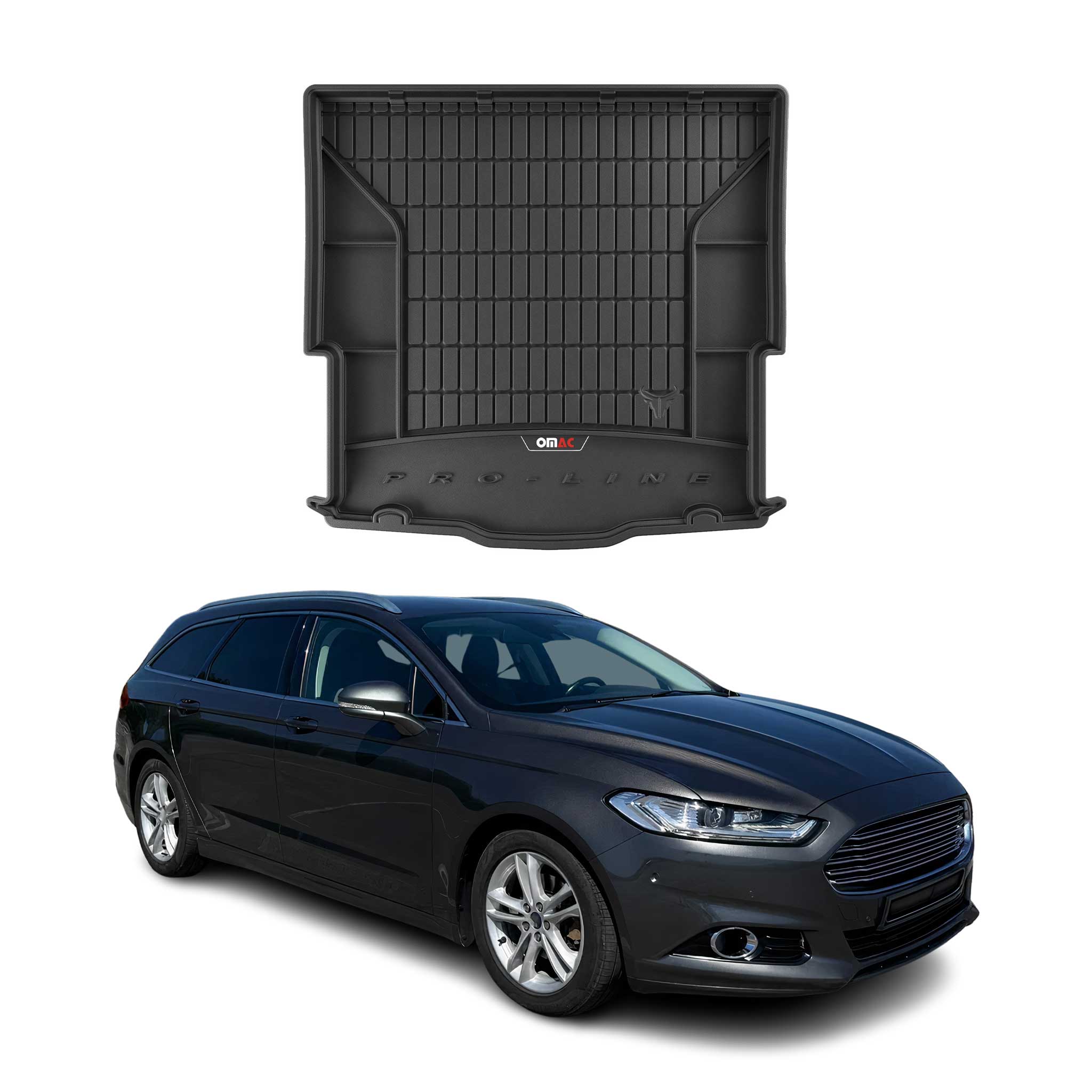 Omac Gummi Kofferraumwanne Für Ford Mondeo Mk5 Turnier 2014-2022 Tpe Schwarz