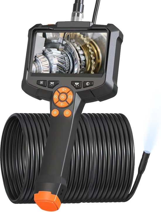 Endoskop-inspektionskamera Mit 4,3-zoll-ips-bildschirm Und 8 Leds – Tragbarer, Wasserdichter Bohrer Mit 8,0-mm-kamera