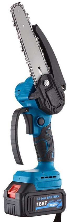 Mini-akku-kettensäge – Bürstenlos, 21 V, 4 Zoll, Ersatzkette, Manuelle Ölpumpe