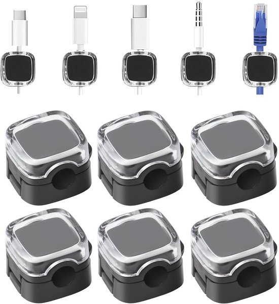Magnetische Kabelclips Für Den Schreibtisch – 6 Selbstklebende Organizer
