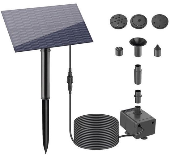 Diese Solarbetriebene Wasserpumpe Eignet Sich Für Springbrunnen, Teiche Oder Gärten Und Wird Mit Einem 3 Meter Langen Kabel Geliefert.