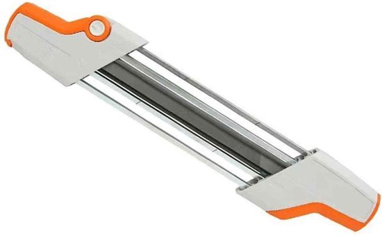 Feilenhalter – 2-in-1 Kettensägenzubehör – 3/8" P 4,0 Mm – Sägekettenpflege – Holzbearbeitung – Profis – Langlebig – Silber – Standardgröße – 1 Stück