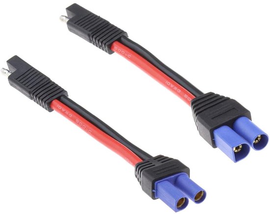 Allecto Solar-batterieladegerät Netzkabel Sae-stecker Ec5-anschluss Adapterkabel Geeignet Für Solarenergie Silikonkabel Automobil 2x 10awg Buchse