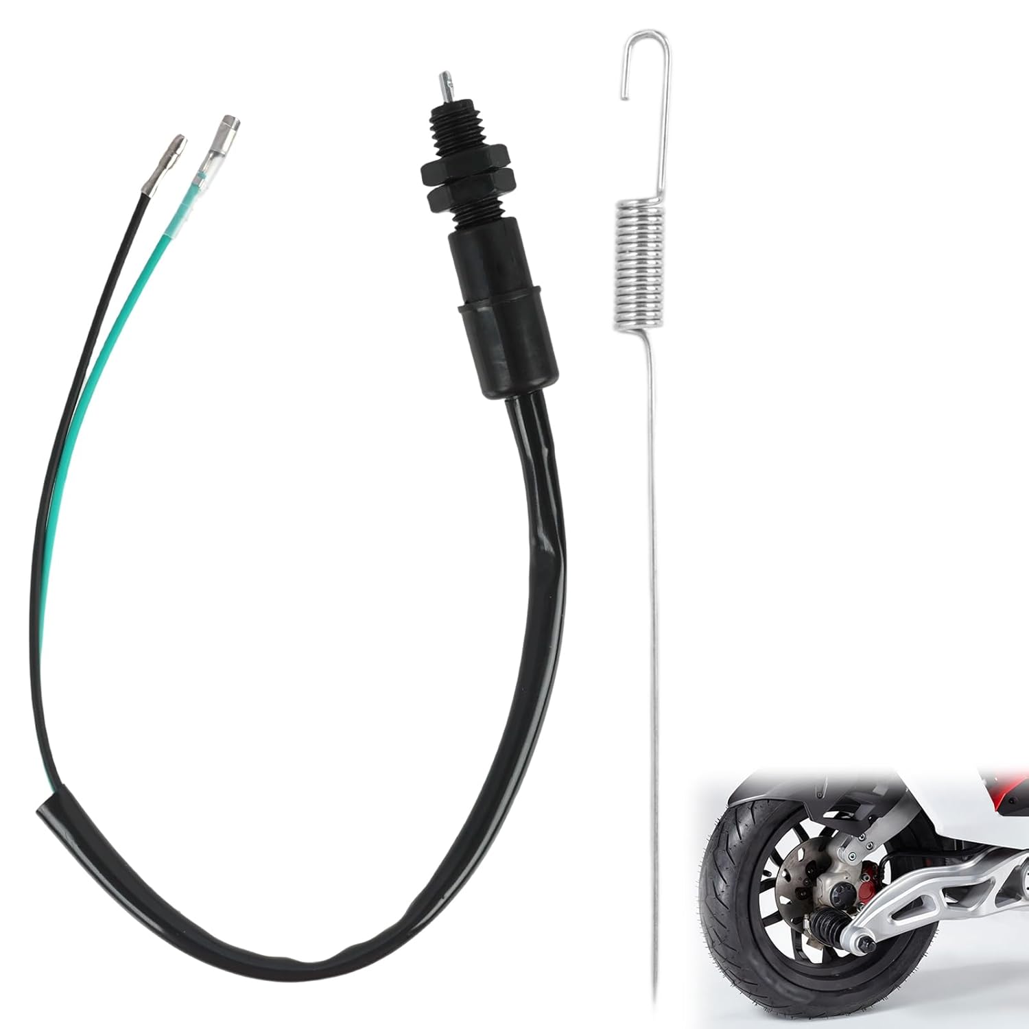 Universeller Motorrad-rücklichtschalter Mit Federsatz, Kompatibel Mit Autos, Motorrädern, Rollern Und Rennwagen, Einfache Montage