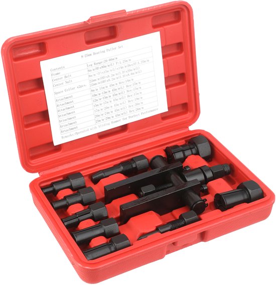 Lagerabzieher-set 10-teiliges Lagerabzieher-set Für Sackbohrungen Werkzeugsatz Zum Ausbau Von Innenlagern In Motorradradnaben Von 8-25 Mm 0 31-0 0,31