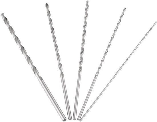 Langer Spiralbohrer-satz Für Holz, Kunststoff Und Aluminium – 2–5 Mm – Hochgeschwindigkeitsstahl