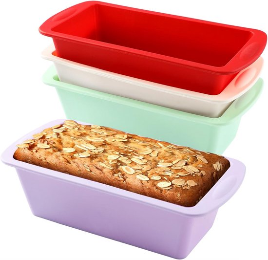 4-teilige Silikon-brotformen – Hitzebeständige Und Flexible Kuchenformen Für Backofen Und Heißluftfritteuse