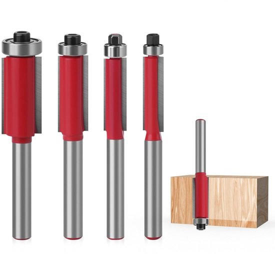 4er-set Holzfräser Mit Kugellager Für Oberfräse, 6 Mm Schaft