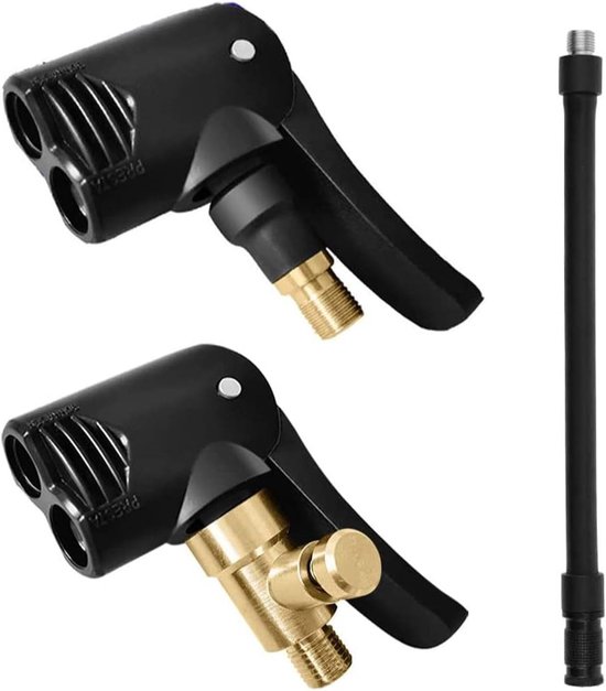 2-in-1 Schrader- Und French-ventiladapter Mit Luftschlauch Für Fahrrad-, Auto- Und Motorradreifen