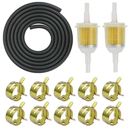 1 4-zoll-kraftstoffschlauchset 3 Meter 6 Mm Kraftstoffschlauch 2 X 6 Mm 8 Mm Kraftstofffilter 10 Schlauchschellen Geeignet Für Autos Motorräder