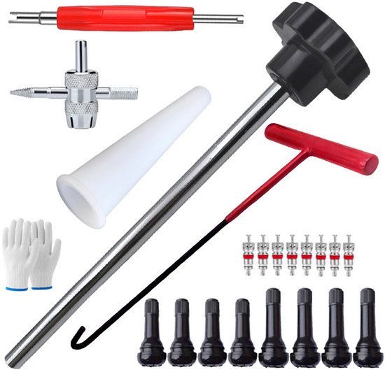 Reifenreparaturset, 22-teilig – Robust, Ventilauszieher, Unverzichtbar
