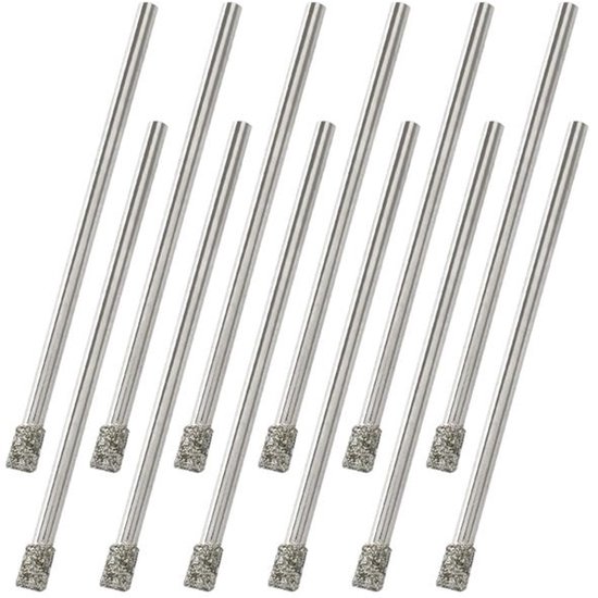 Ein Set Aus 12 3-mm-diamantbohrern Eignet Sich Zum Bohren In Materialien Wie Glas, Keramik, Fliesen, Porzellan, Marmor, Granit Und Stein.