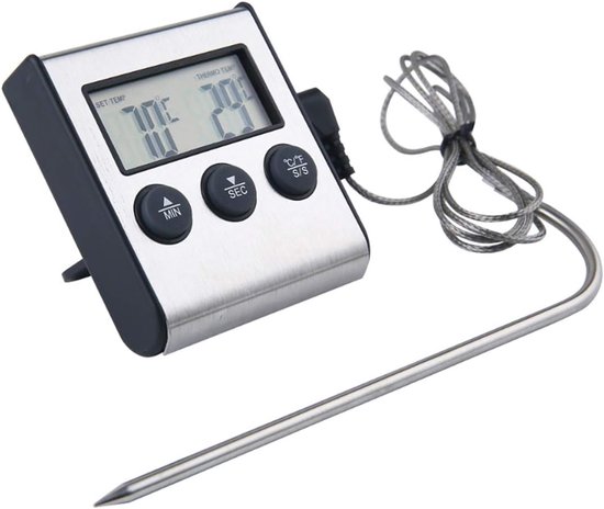 Fleischthermometer - Küchenthermometer - Grillthermometer - Mit Timer - Magnetisches Thermometer - Auch Geeignet Für Fleisch, Grill Und Backofen