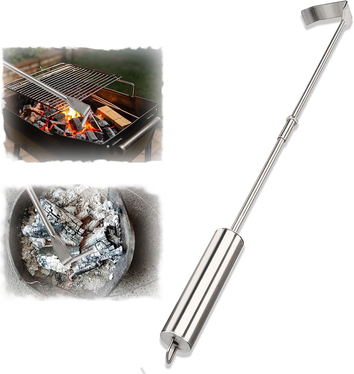 Holzkohlekamin, 45,8 Cm, Schürhaken Für Kamin, Ofen, Grill Und Feuerstelle