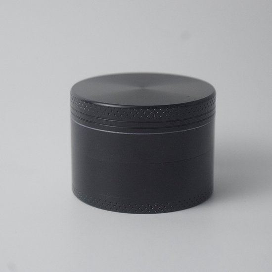 Tragbare Kräutermühle Aus Zinklegierung, Durchmesser 40 Mm – Schwarz